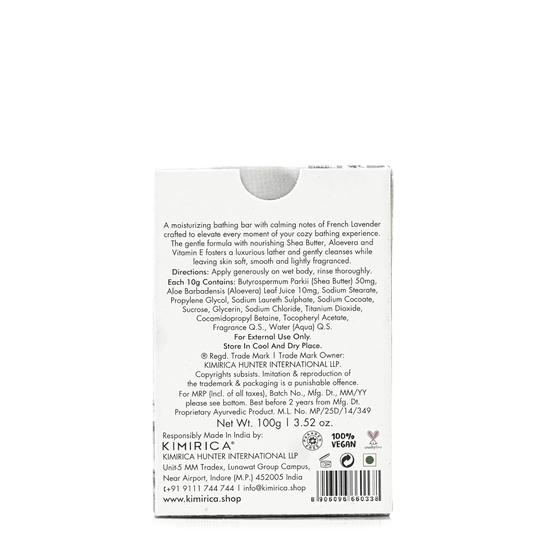 Kimirica The French Note Французская лаванда Премиальное мыло для купания для увлажнения кожи Ручная работа | 100% веганское | Унисекс | 100 г