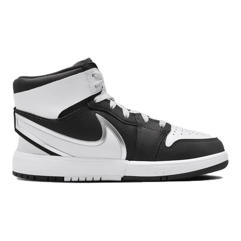 Jordan Air Jordan 1 Slip Resistant Abrasion Resistant Mid top Children's Basketball Shoes Black FQ1281-001