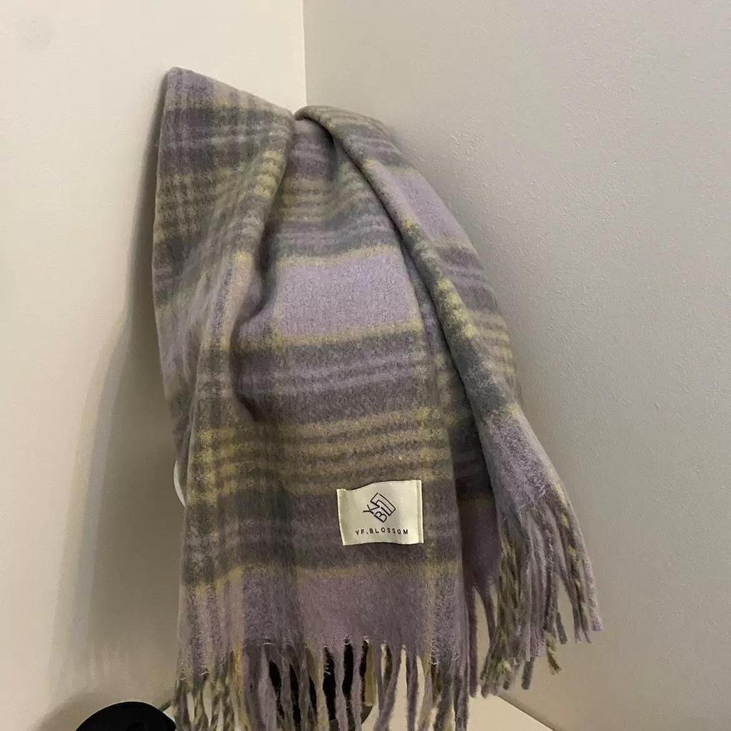 Meiraid Women's Striped Scarf: Warm, Thickened, Versatile Neckwear for Autumn and Winter