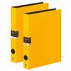 Morning Glory Two-color D-ring Binder 3-hole 25mm, Yellow, 2 Pieces