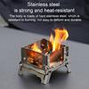 Mini Outdoor Wood Burning Stove Stainless Steel Camping Hiking Survival Backpacking Picnic BBQ Cooking Wood Burner Camp Stove