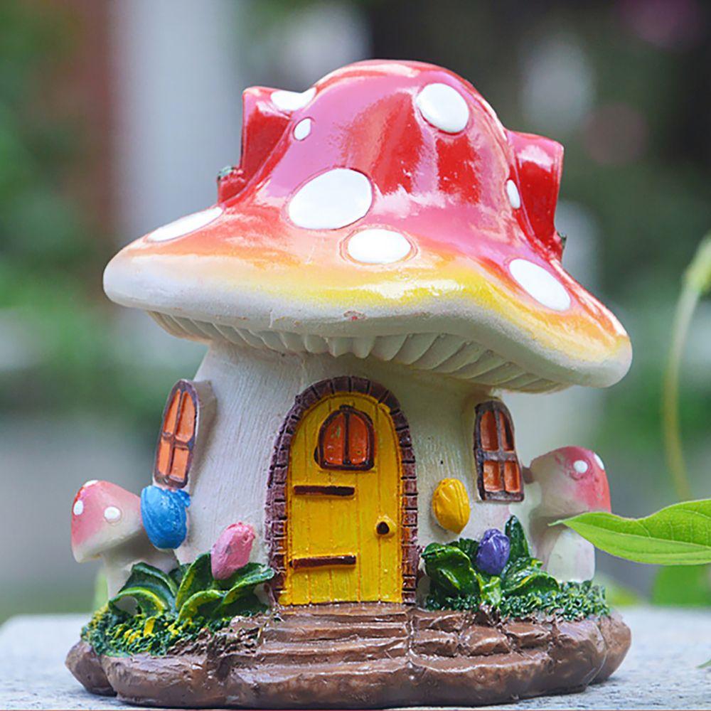 Scenery Making Miniature Mushroom House Fairy Garden Decor Micro Landscape Toadstool Figurines