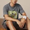 Li Ning Коллекция Спортивная Жизнь Футболки Мужские Свинцово-серый Круглый вырез Умеренный Прямой крой AHST569-3