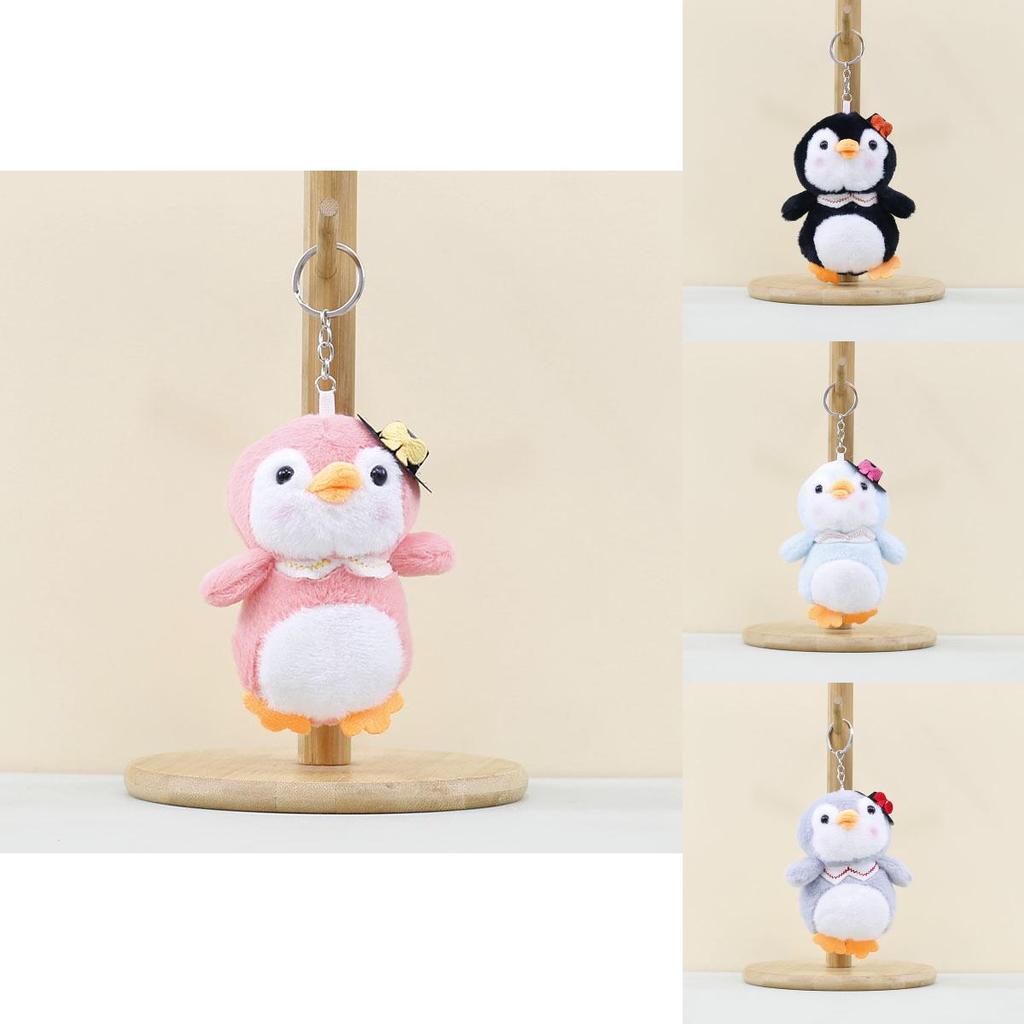 Adorable Cute Penguin Plush Toy Keychain Doll With Soft Short Fur And Colorful Hats