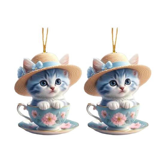 Собака Кошка Автомобильный Шарм Акриловый Подвеска на Зеркало Заднего Вида Милый Брелок для Рюкзака Уникальная Форма Автомобиль