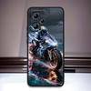Креативный чехол для телефона с мотоциклистом, крутой, для Xiaomi Redmi Note 15 14 13 12 12S 11E 11 11S Pro Plus 4G 5G, черный, мягкий ТПУ