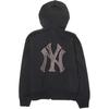 MLB Monogram Big Lux New York Yankees Худи на молнии Повседневная куртка с длинным рукавом Мужские куртки Черный 3ATRM0544-50BKS