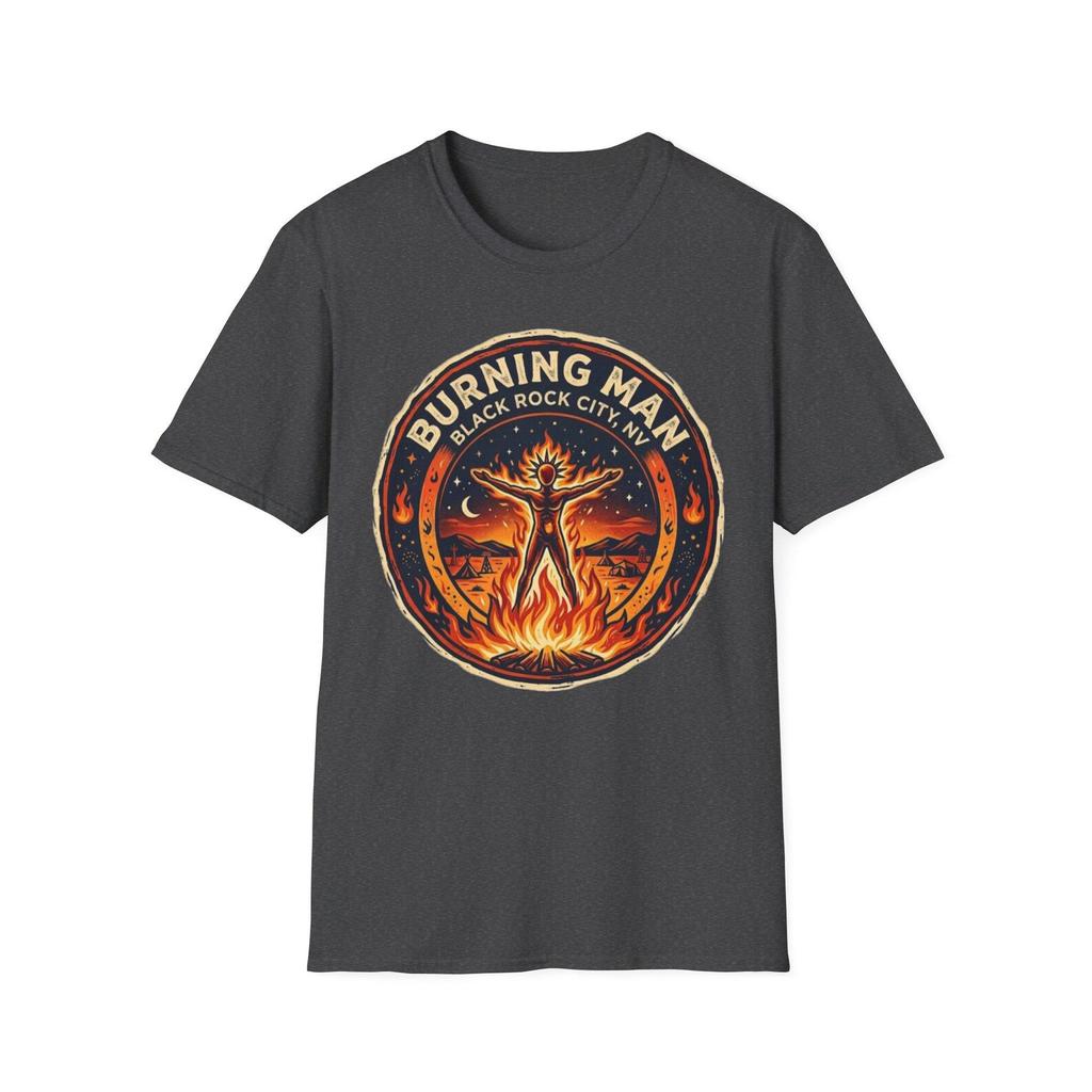Burning Man Emblem T-Shirt | Black Rock City Festival Tee