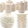 1/2/3/4/5/6/8mm 100% Natural Cotton Macrame Cord Multi-Size Set