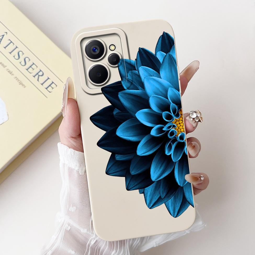 Для Realme 10 5G Китай RMX3663 Чехол Для Realme 10 5G Чехол Силиконовый Роскошный Модный Цветы Кавайный Милый Кот Ударопрочный Чехол для Телефона