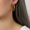 Round Stainless Steel Large Earrings for Women Hip-Hop New Female Hoop Earrings Luxury Zircon Girlfriend Gift Wholesale