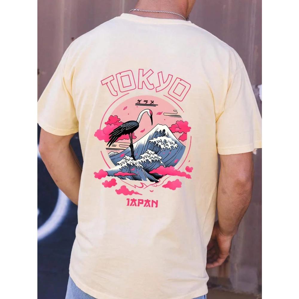 Футболка Tokyo Men Cotton T Shirt Luxury Brand Fashion Big Size Top Casual Short Sleeve Streetwear Classic Print New Arrival Tee S-4XL