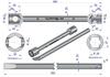 Wheel wrench, 395 long, size 27x32 with spoon, for assembly and disassembly work in mechanics, Waryński