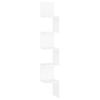 White Wall Mounted Corner Shelf 20x20x127.5 cm Engineered Wood