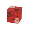 Tatsumiya Hyakuka Square W15 D15 H17 54862 15.0mm Three-Tiered Box, Red, Size Approx.