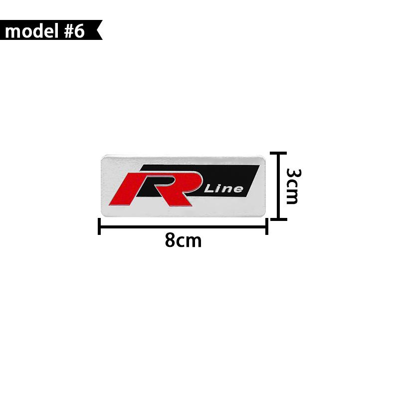Hub Caps 1Pcs For Volkswagen GTI R-Line R Polo Golf Passat Scirocco Jetta Beetle T39 Tiguan Arteon Car Styling Aluminum Alloy Badge