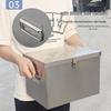 Lockable Rectangular Stainless Steel Toolbox with Thickened Construction