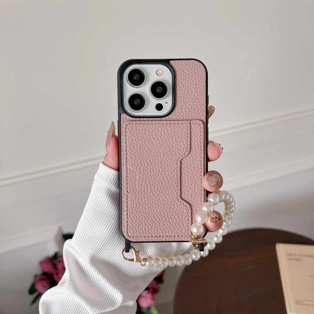 Кожаный ремешок на запястье с держателем для карт Чехол для телефона для IPhone 15 14 13 12 11 Pro Max 15 14 Plus Защитный противоударный чехол