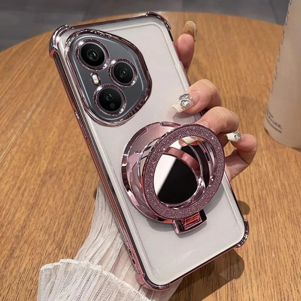 Чехол для телефона для Honor 400 Smart Lite 200Pro 300 100 90 80 70 60 50SE Вспышка Зеркало Магнитный Кронштейн Амортизирующий Мягкий Силикон