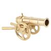 Brass Cannon Model 14.5x7x4.5cm Vintage Metal Desktop Cannon Decoration for Home Living Room Office