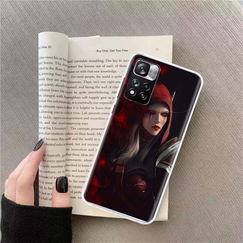 W-World Of W-Warcraft Чехол для телефона с эльфом Для Redmi Note 13 12 Pro Plus 14 15 Pro 5G 11 11T 11E 11S 10 Pro 10S 9 9S Чехол для телефона Прозрачный