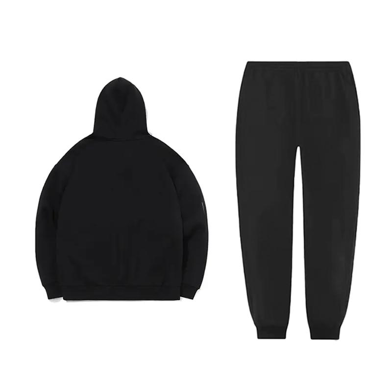 Li Ning Модный Логотип Принт Буквами Свободный Хлопок Флис Теплый Удобный Универсальный Худи с Капюшоном Длинный Рукав Повседневный Спортивный Костюм YWDV375-3+YKLV207-1