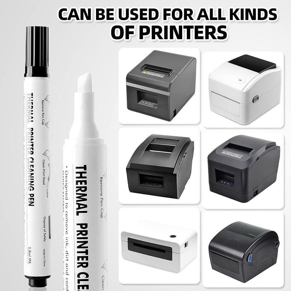 Plastic Thermal Printer Cleaning Pen White Scanner Supplies Long Thermal Printer Cleaner  Universal