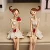 Resin Flower Fairy Doll Model Home Desktop Statue Decoration Figurines Gift