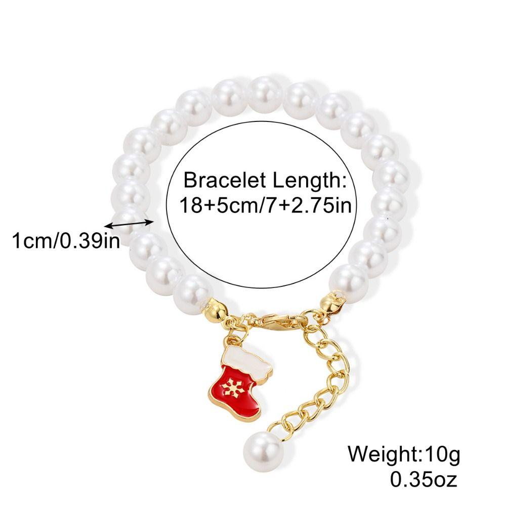Cartoon Double Layer Christmas Necklace Santa Christmas Tree Rice Beaded Chain Jewelry Accessories Gingerbread Man