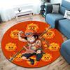 One Piece Poster Round Area Rug Carpet Rug For Living Room Bedroom Sofa Playroom Decor Nonslip Floor Mat