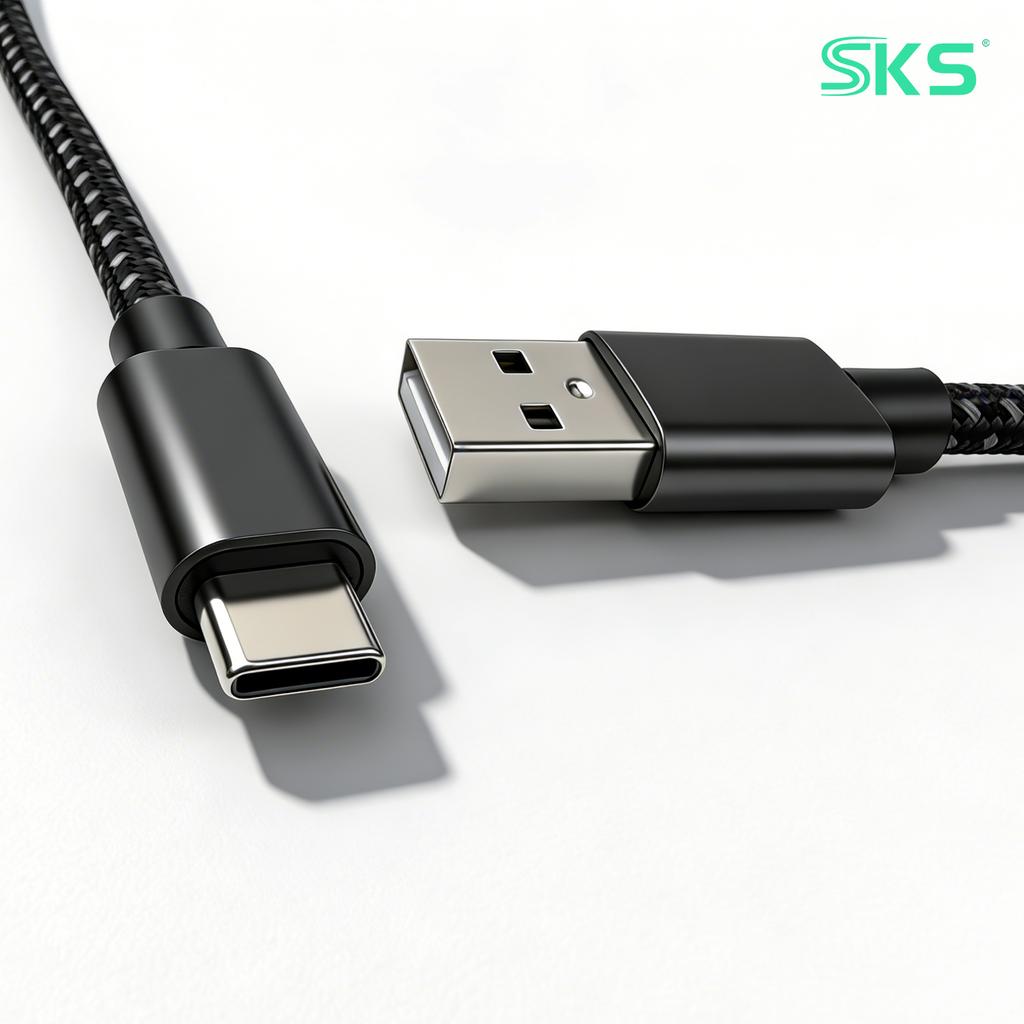 USB 2.0 AM CM Aluminum Shell Nylon Braided USB Type C Fast Charging Cable 2M Type C Cable for Phone Tablet