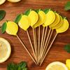 20Pcs Summer Fruit Lemon Theme Happy Birthday Cake Toppers Cupcake Toppers for Kids Birthday Wedding Baby Shower Party Decor