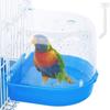 Bird Bath Tub Clean Feather Bath House Bird Cage Accessories Transparent Plastic Bird Box