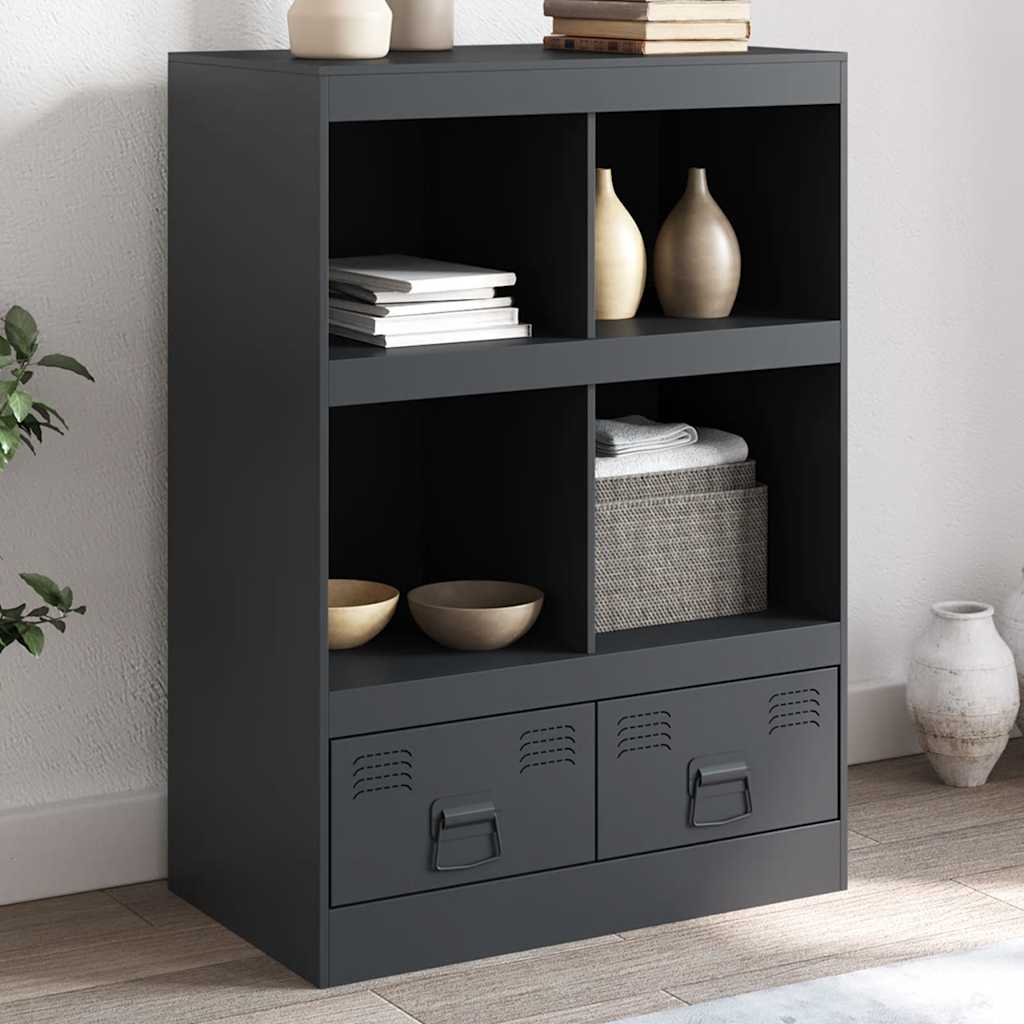 Vidaxl Szafka, Antracytowa, 67X39X95 Cm, Stal