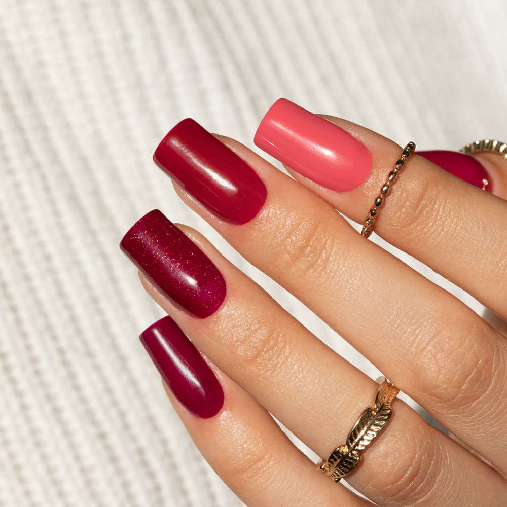 Lakier Hybrydowy Led/Uv Gel Polish Molly Nails Hearts & Kisses Nr 190 Red Wine Hema/Di-Hema Free 8G