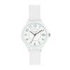 TEA SPOON Women's Rubber Watch with Date, N03523S-1, White