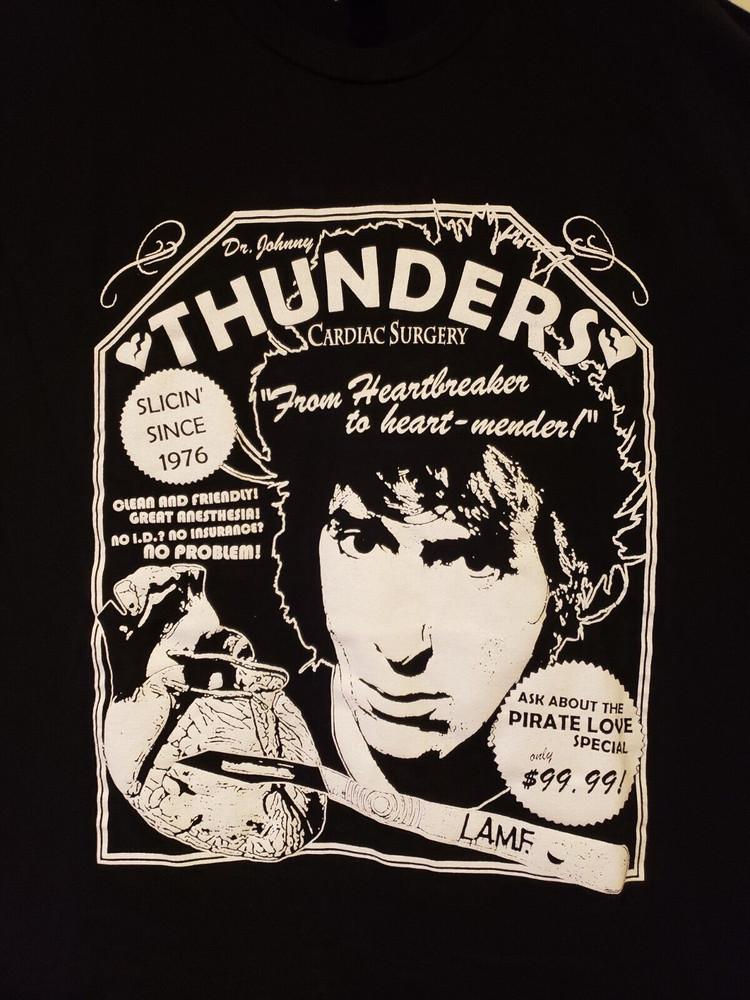 Редкая винтажная футболка JOHNNY THUNDERS Хлопок Черный Унисекс Размер S-234XL AL297 Унисекс Футболка