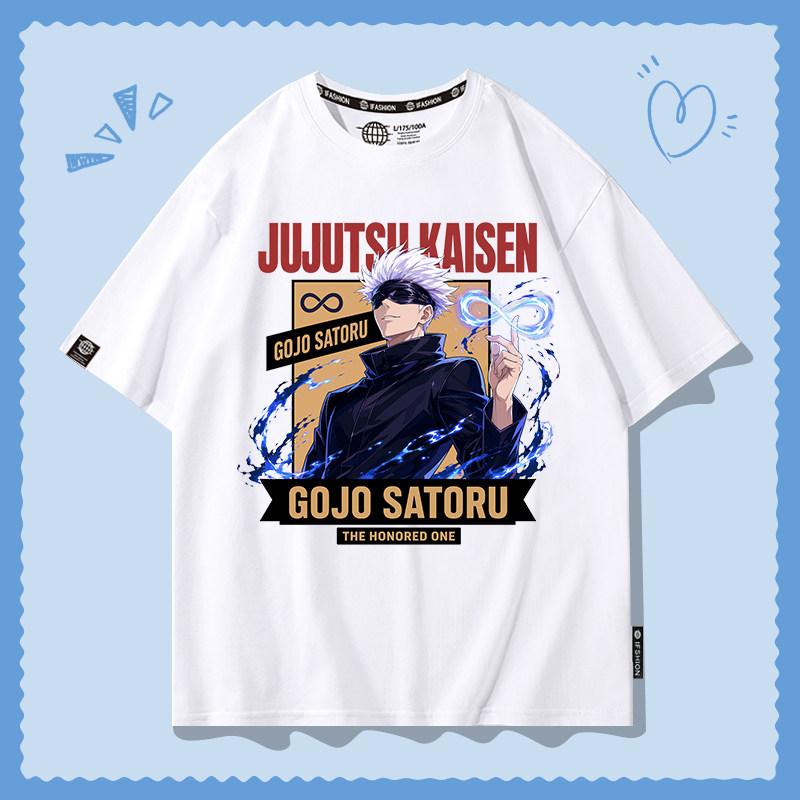 Jujutsu Battle Joint Anime Peripheral Cotton Cartoon Printed Unisexs And Unisexs Short Sleeves New Fashion Trend Casual Tshirt
