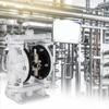 Air-Operated Double Diaphragm Pump, 1/2 in Inlet & Outlet, Polypropylene Body, 2.5 GPM & Max 80PSI, PTFE Diaphragm Pneumatic Transfer Pump for