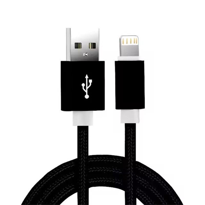 Металлический нейлоновый оплетенный USB-кабель для зарядки iPhone 14 8 7 6S Plus X XR XS 11 12 13 Pro Max iPad 9 Кабель для быстрой зарядки и передачи данных 1 м 2 м 3 м