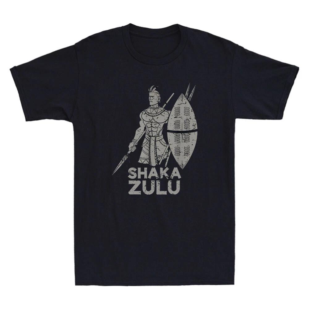 Shaka Zulu African King Pride Funny Graphic Vintage Men's Short Sleeve T-Shirt