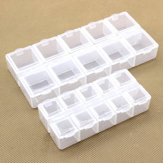 Коробка для хранения Пыленепроницаемая экономия места 2 размера Легко носить с собой Чехол для ювелирных изделий Поставка для рукоделия