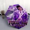 Personalized Name Singer Print Umbrella, UV Shielding. It Has Eight Sturdy Ribs for Outdoor Use And Perfect As a Holiday Gift