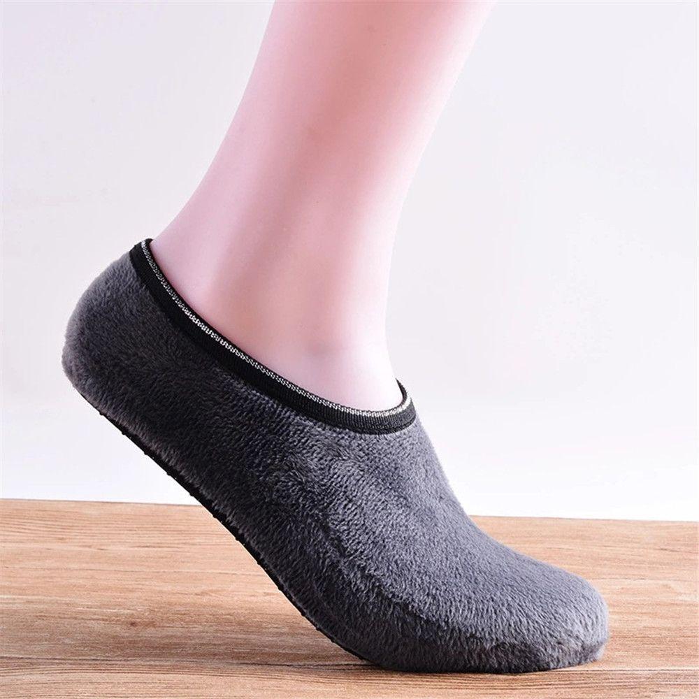Fashion Men Women Slippers Thermal Socks Winter Warm Thicken Velvet Bedroom Floor Socks