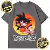 Dragon Ball Модные Горячие Товары 2026 Лето Ретро Мужская Футболка с Принтом Goku Поза Действия Оверсайз Унисекс Дети Уличная Одежда