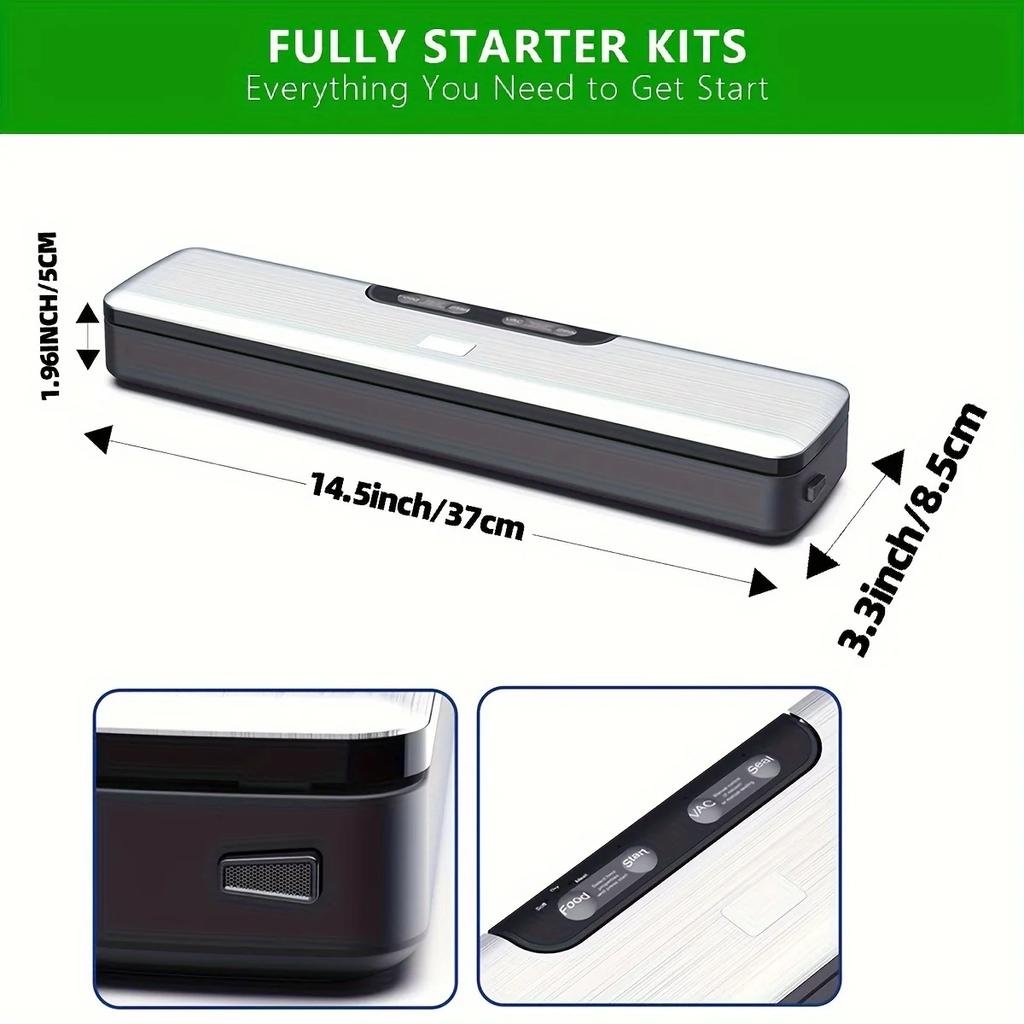 Вакуумный упаковщик, легкий пищевой вакуумный упаковщик, компактная машина для консервирования продуктов питания, автоматическая машина для домашней кухни