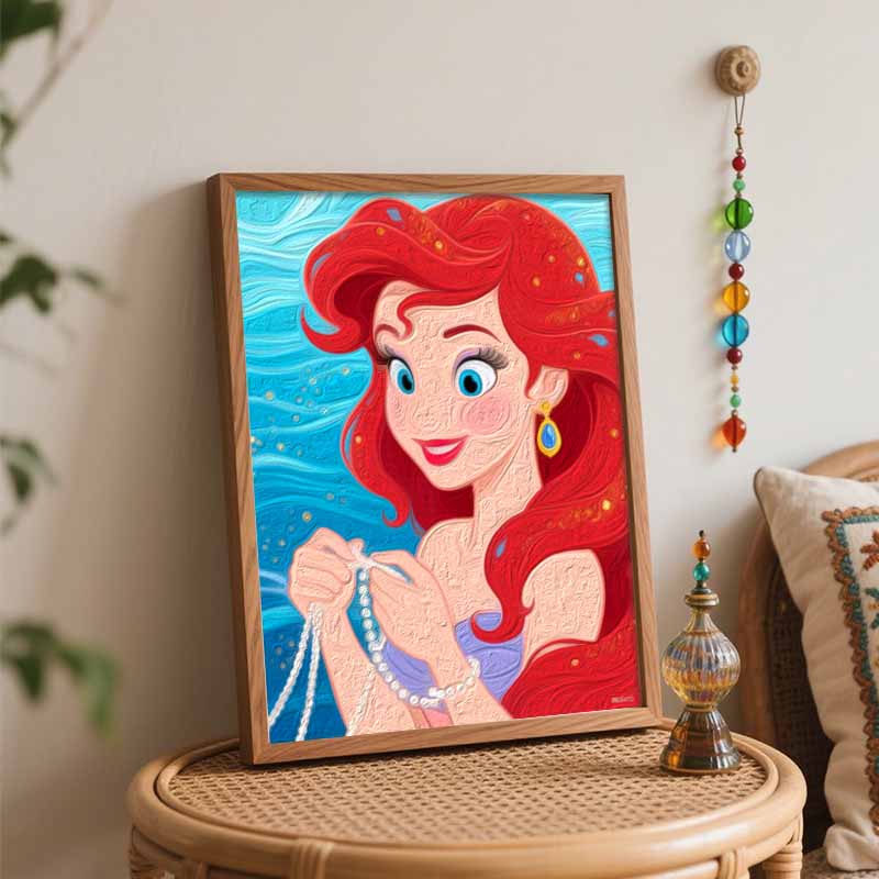 Disney Цифровая картина маслом русалка художественная картина ручная работа DIY домашние украшения
