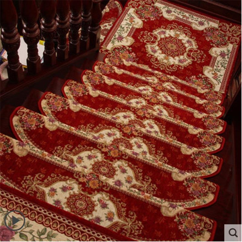 Nordic Stair Tread Carpet Non Slip Wooden Stair Mats Adhesive Free Self Adhesive Home Corner Stair Carpet Two Piece Set