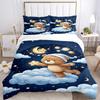 Bear Dreams Clouds Print 3Pcs Bedding Setduvet Cover With 2 Bedropillowcase Home Birthday Gift