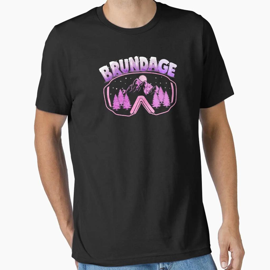 Brundage Mountain Idaho Essential T Shirt Vintage Stretched Fashion Streetwear Homme Comfortable Breathable Slightly